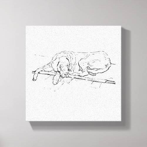 Great Dane Ink Wall Art  Minimalist  Line Drawing