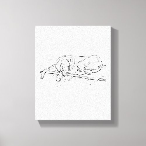 Great Dane Ink Wall Art  Minimalist  Line Drawing