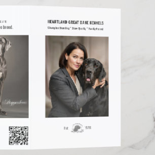 Great Dane Kennel Bifold Brochure Template
