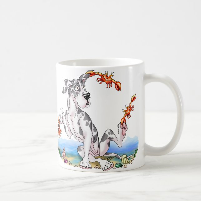 Great Dane Kinda Crabby Harlequin UC Coffee Mug (Right)