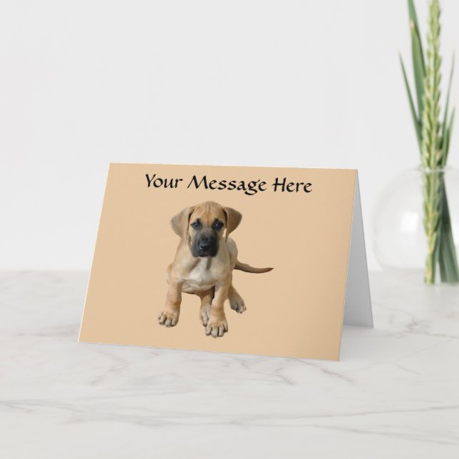 Great Dane King of Dogs Greeting Card (Front)
