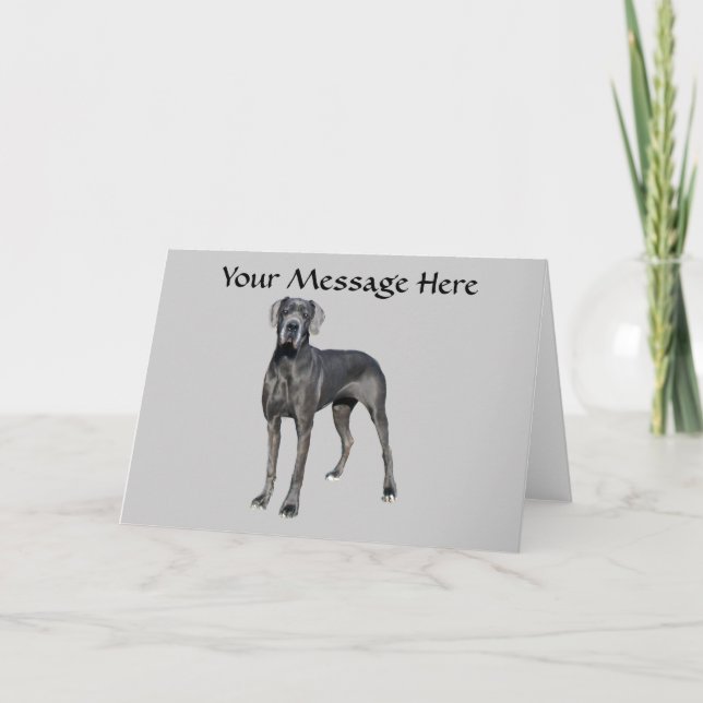 Great Dane King of Dogs Greeting Card (Front)