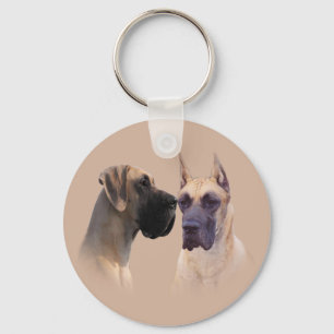 Great Dane King of Dogs Keychain