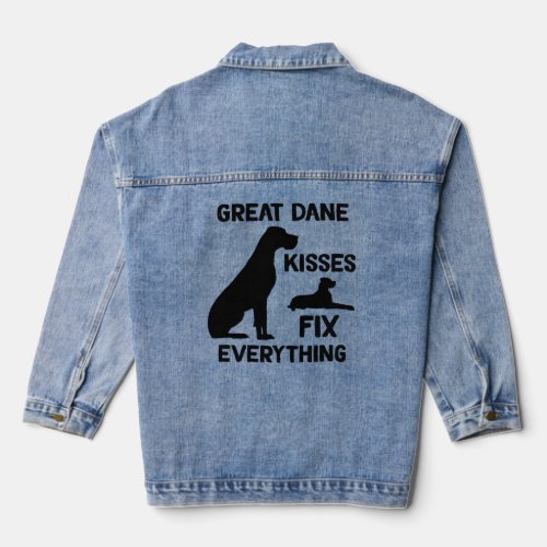 Great Dane kisses fix everything  Denim Jacket