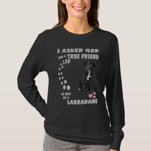 Great Dane Lab Mix Dog Quote Mom Dad Costume Cute  T_Shirt