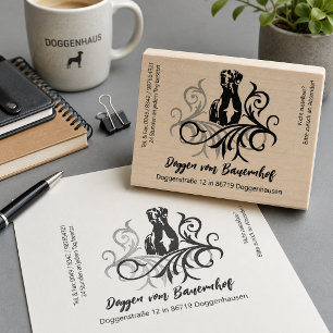 Great Dane Large Rubber Stamp
