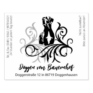 Great Dane Large  Rubber Stamp
