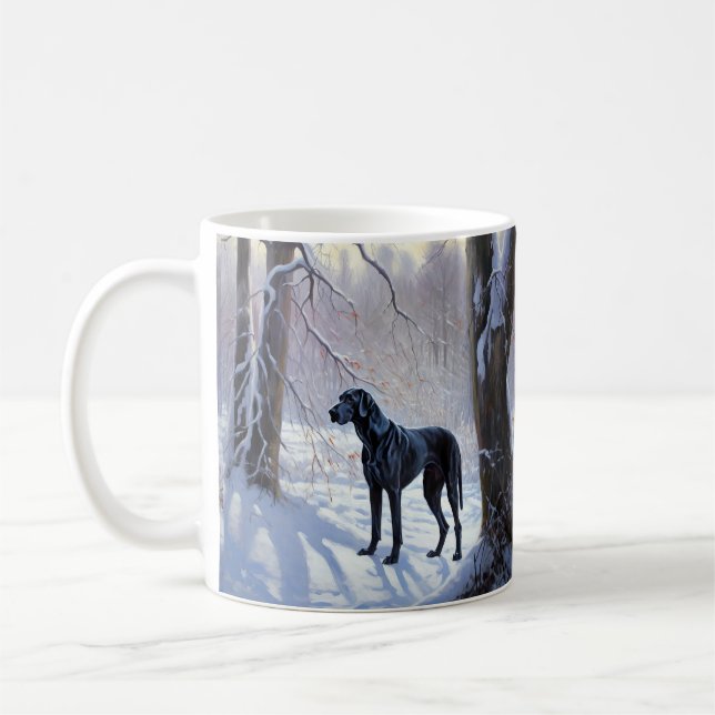 Great Dane Let It Snow Christmas  Coffee Mug (Left)