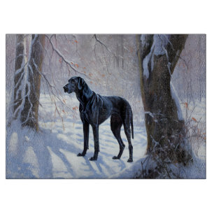 Great Dane Let It Snow Christmas Cutting Board
