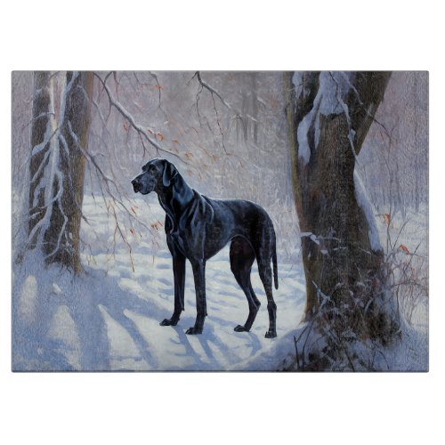 Great Dane Let It Snow Christmas  Cutting Board