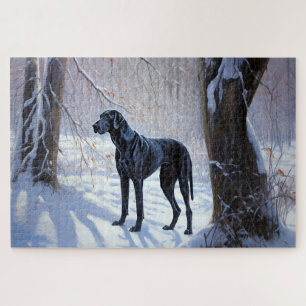 Great Dane Let It Snow Christmas  Jigsaw Puzzle