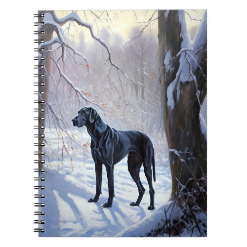 Great Dane Let It Snow Christmas  Notebook