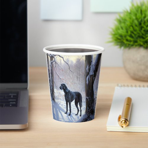 Great Dane Let It Snow Christmas  Paper Cups