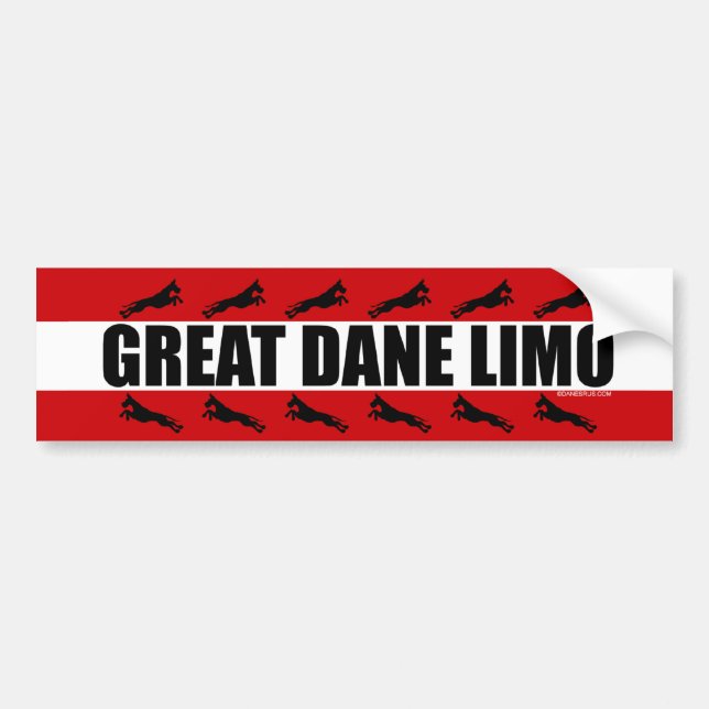 Great Dane Limo Driver Bumper Sticker (Front)