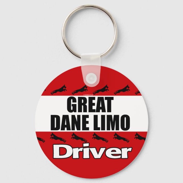 Great Dane Limo Driver Keychain (Front)