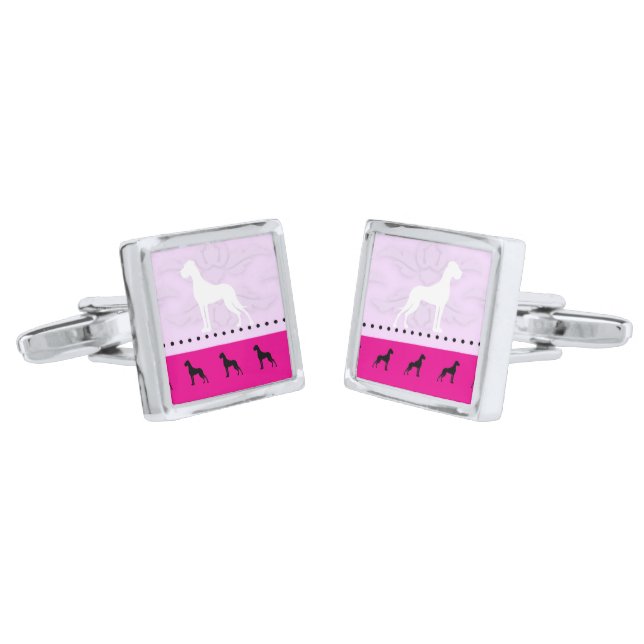 Great Dane Lineart  Cufflinks (Angled)