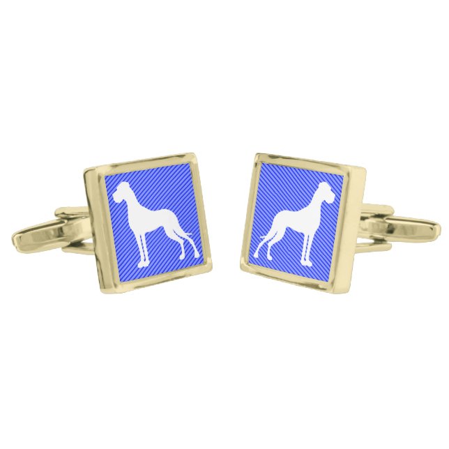Great Dane Lineart  Cufflinks (Angled)