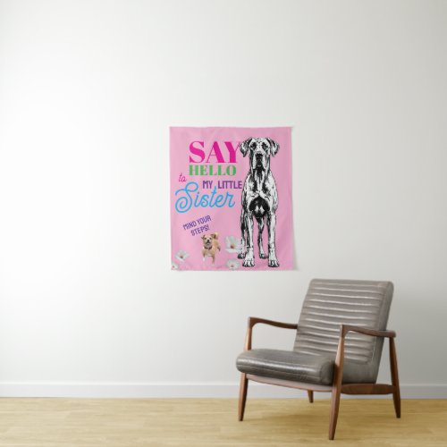 Great Dane Little Dog Your memories. Your design. Tapestry