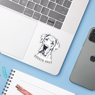 Great Dane Logo Style  Sticker