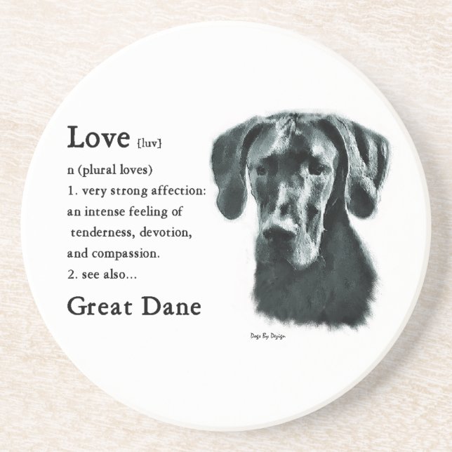 Great Dane Love Is Coaster (Front)