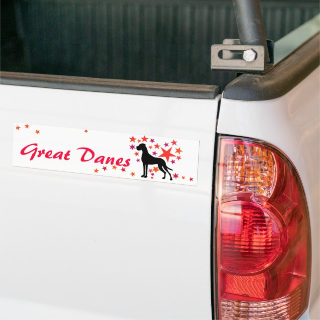 Great Dane lovely stars  Bumper Sticker (On Truck)