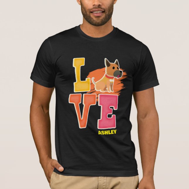Great Dane lovers cute color T-Shirt (Front)