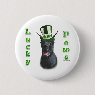 Great Dane Lucky Paws; St. Patty's Day Great Dane Pinback Button