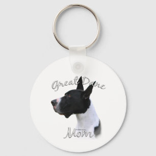 Great Dane (mantle) Mom 2 Keychain