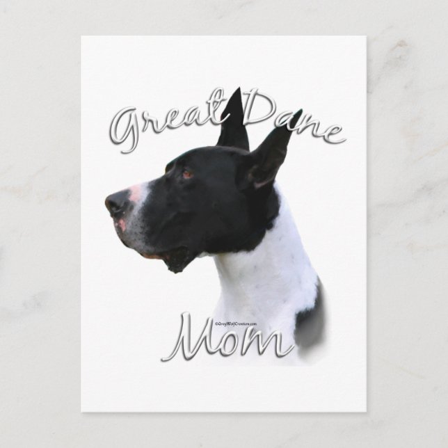 Great Dane (mantle) Mom 2 Postcard (Front)