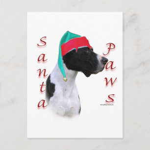 Great Dane (mantle) Santa Paws Holiday Postcard