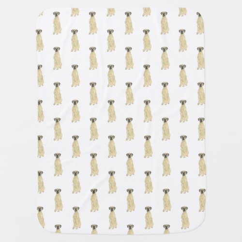 Great Dane Masked Fawn Baby Blanket