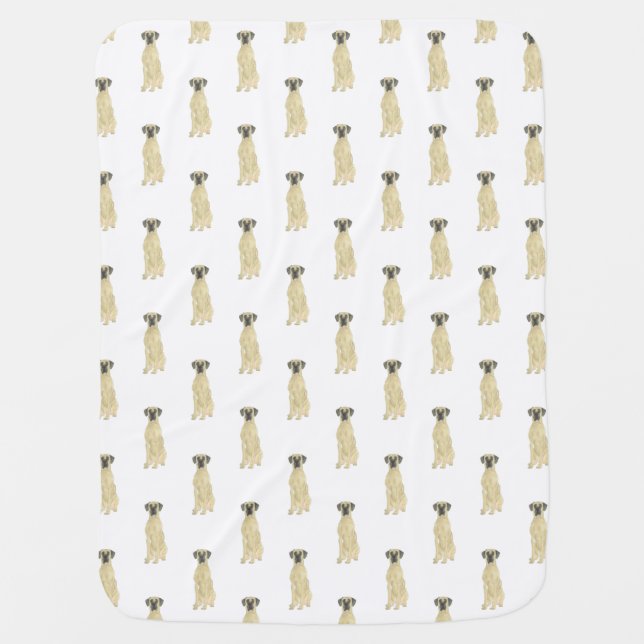 Great Dane (Masked Fawn) Baby Blanket (Front)
