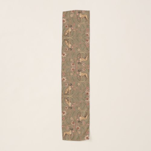 Great Dane medieval inspired vintage Pattern Scarf