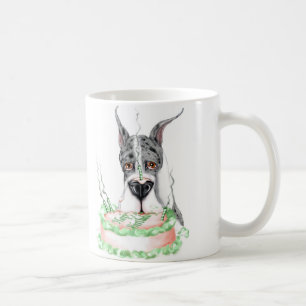 Great Dane Merle Birthday Cake Coffee Mug