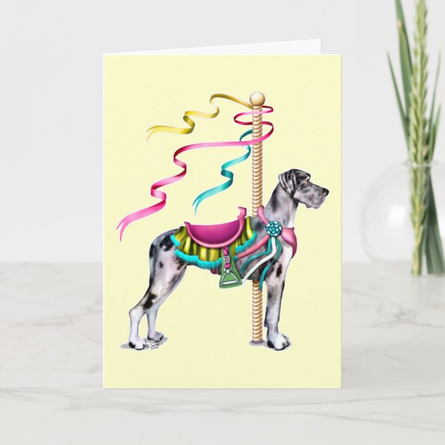 Great Dane Merle Carousel UC - Customized Card (Front)
