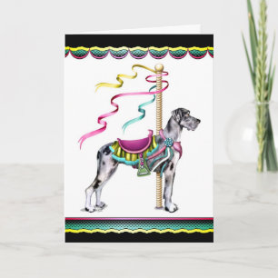 Great Dane Merle Carousel UC - Customized Card