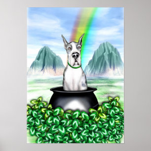 Great Dane MerleB Pot O Gold Poster
