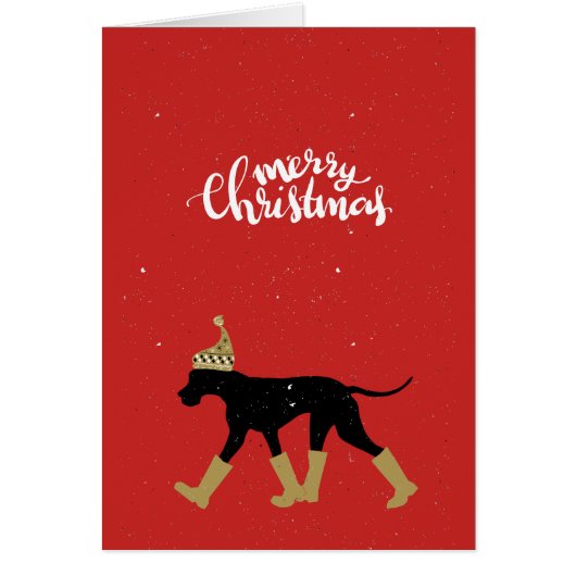 Great Dane Merry Christmas Cards (Front)