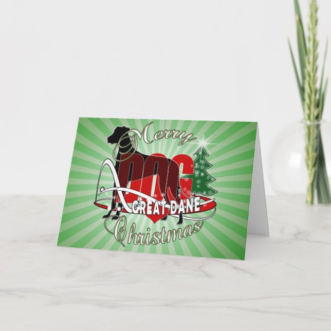 GREAT DANE MERRY CHRISTMAS HOLIDAY CARD (Front)