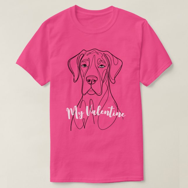 Great Dane minimal line  T-Shirt (Design Front)