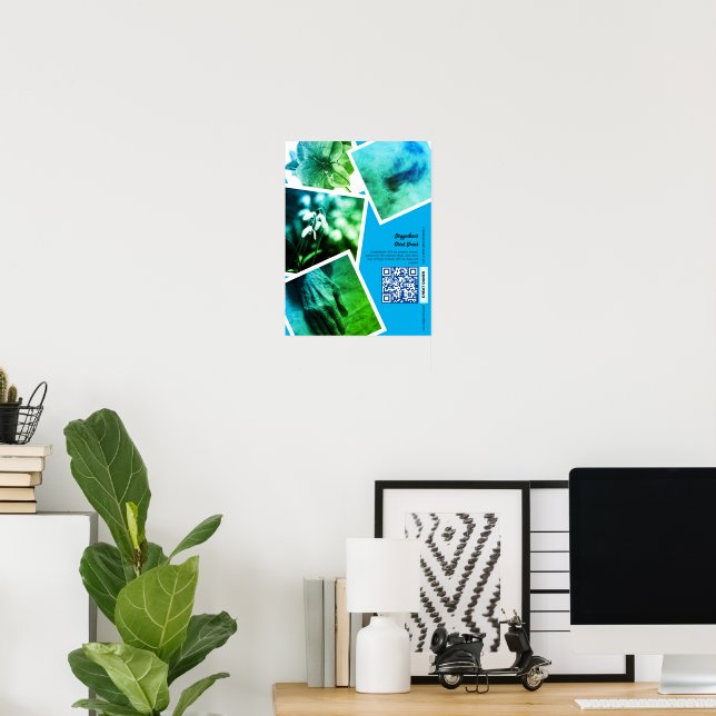 Great Dane modern blue green Kennel Promotional Poster (Home Office)