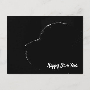 Great Dane modern portrait Holiday Postcard