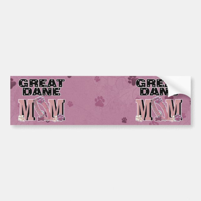 Great Dane MOM Bumper Sticker (Front)