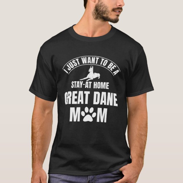 Great Dane Mom Gentle Dog German Mastiff Mother s  T-Shirt (Front)
