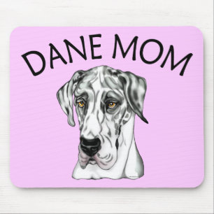 Great Dane Mom Harlequin UC Mouse Pad