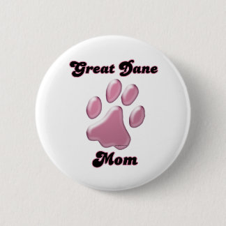 Great Dane Mom Pink Pawprint - Button