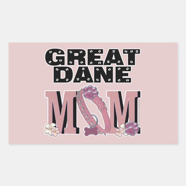 Great Dane MOM Rectangular Sticker (Front)