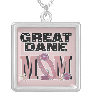 Great Dane MOM Silver Plated Necklace