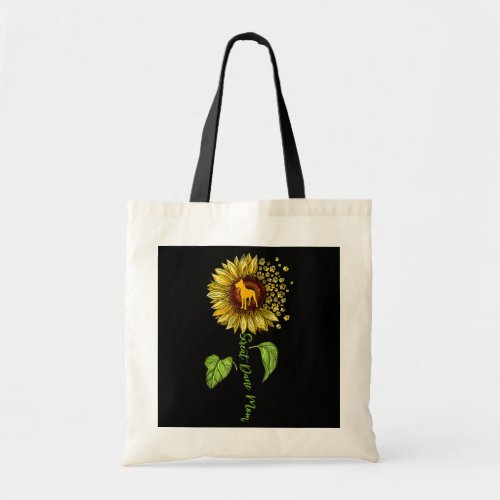 Great Dane Mom Sunflower Great Dane Lover Dog Mom Tote Bag