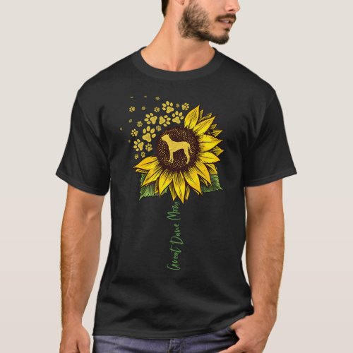 Great Dane Mom Sunflower Great Dane Lover Gifts Do T_Shirt